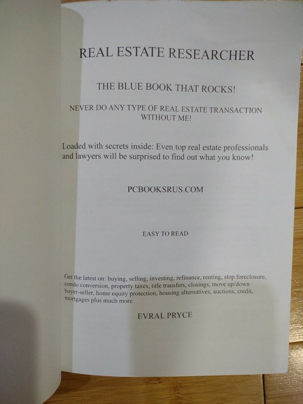REAL ESTATE RESEARCHER: Path to Real Estate Wealth. Never do Without me! B BK901 gallery
