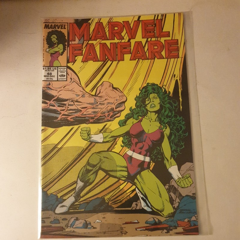 MARVEL FANFARE #48 – She-Hulk, Vision stories Marvel Comics 1989 rare vfn+/nm
