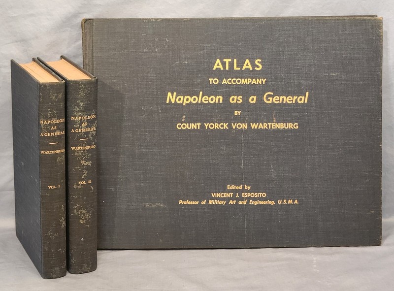 U.S. Military Academy Textbook Napolean as a General by Wartenburg w/ Atlas 1955