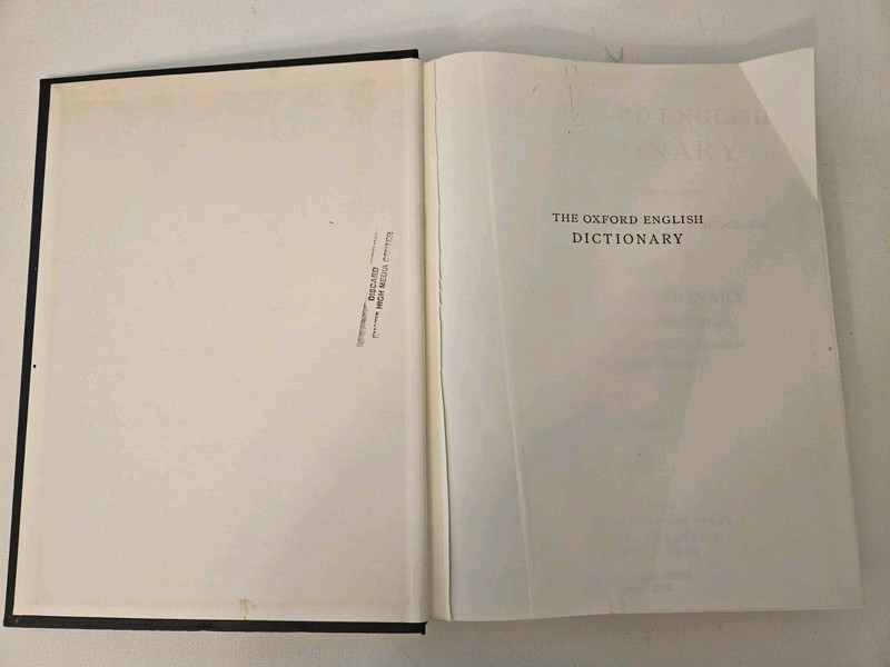 The Oxford English Dictionary Supplement At The Clarendon Press 325 pages gallery
