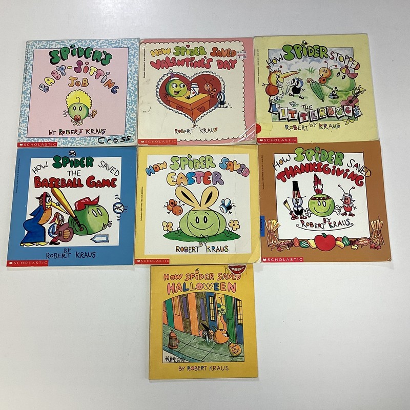 Robert Kraus Spider Preschool Kindergarten 1st Grade Story Picture 7 Book Lot