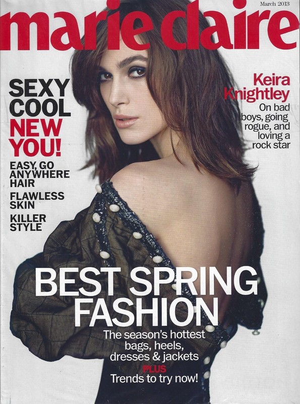 Keira Knightley Marie Claire Magazine March 2013