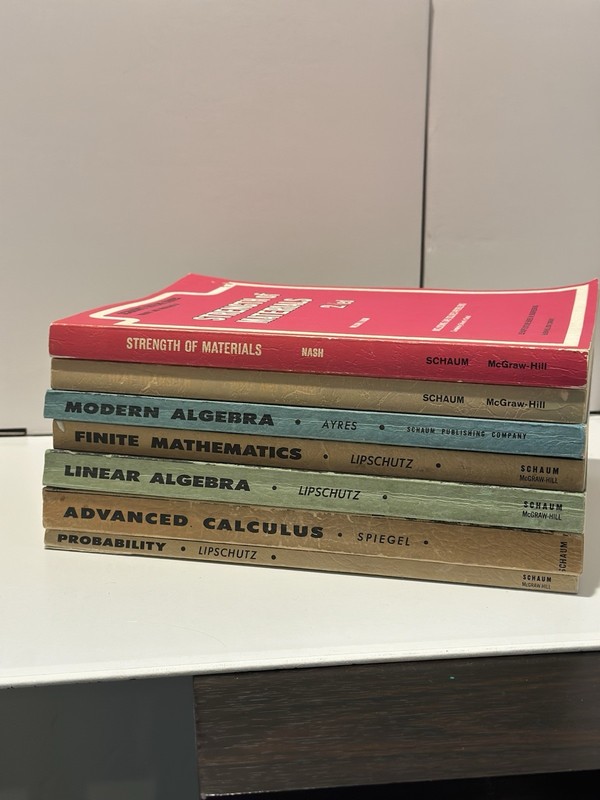 Schaum’s Outline Series Math & Engineering Study Guides Lot, RARE