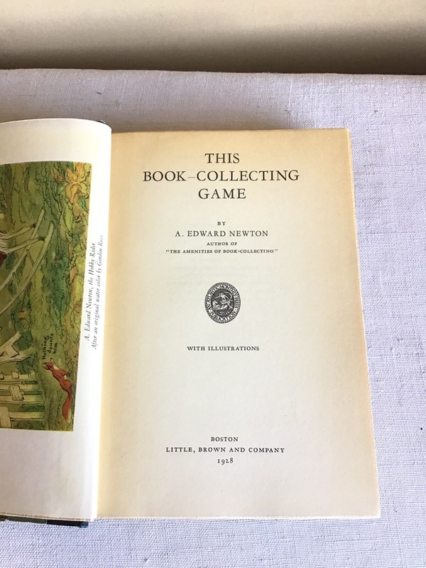 Antique 1928 HC This Book Collecting Game Edward Newton Little Brown & Company gallery