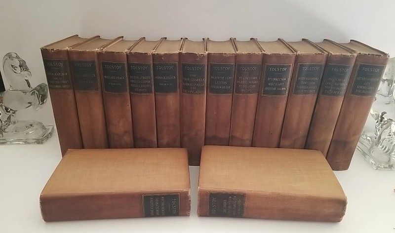 Tolstoy Lifetime Illustrated Sterling Edition Complete Dana Estes 1904 14 Vols