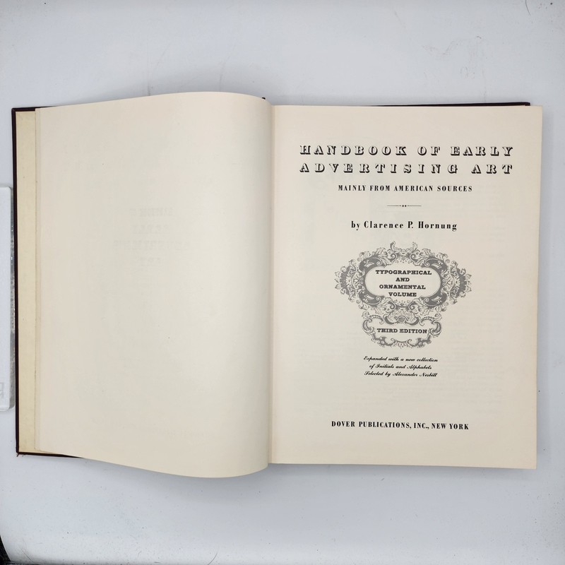 Handbook of Early Advertising Art Typographical Clarence Horning HC (VG) DJ (G) gallery