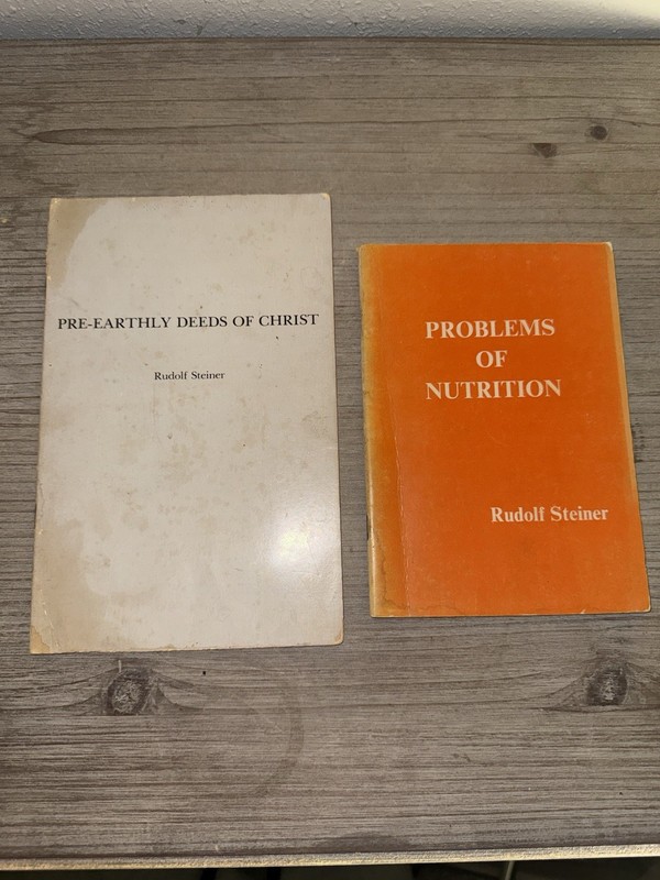 Rudolf Steiner Lot 2 Books Problems of Nutrition & Pre-Earthly Deeds Christ
