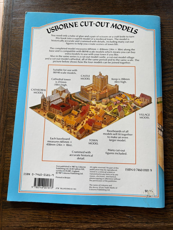 MAKE THIS MODEL TOWN by USBORNE CUT-OUT MODELS - 1987 Excellent! gallery