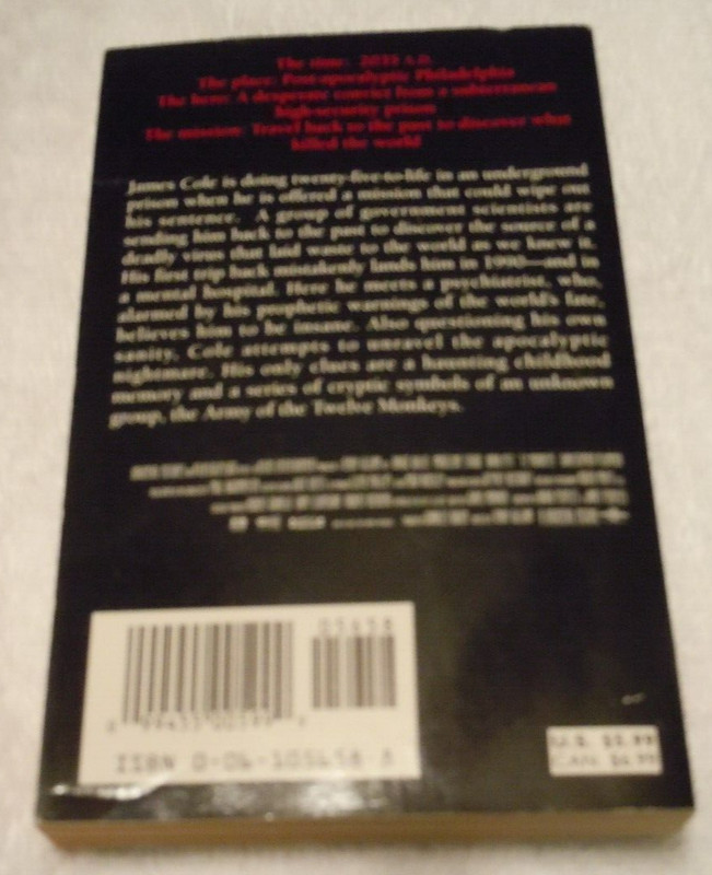 TWELVE 12 MONKEYS Paperback Book by Elizabeth Hand New Unread Bruce Willis gallery
