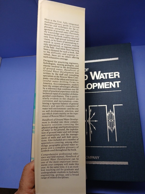 Handbook of Ground Water Development by Roscoe Moss Company Hardcover GOOD gallery