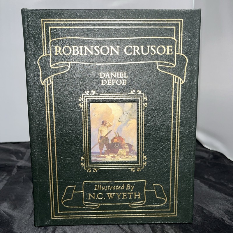 Easton Press Robinson Crusoe Daniel Defoe N.C. Wyeth Illustrated Leather