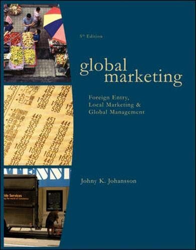 Global Marketing: Foreign Entry, Local Marketing, and Global Management – ha…