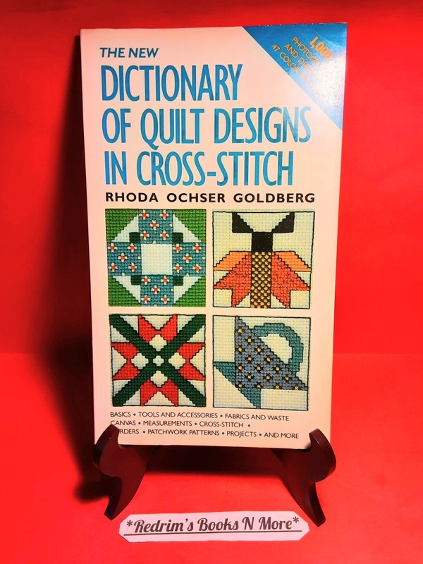 Dictionary Of Quilt Designs In Cross-Stitch 1991 Paperback Rhoda Ochser Goldberg