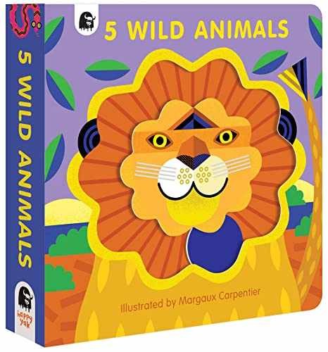5 Wild Animals – Board book, by Happy Yak – Very Good
