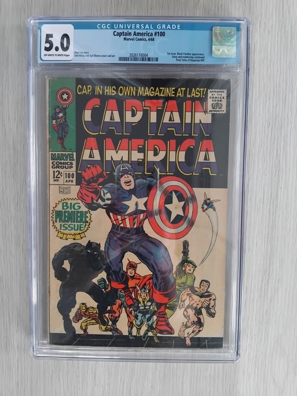 CAPTAIN AMERICA #100 1968 🔥🔑 CGC 5.0 First Solo Captain America