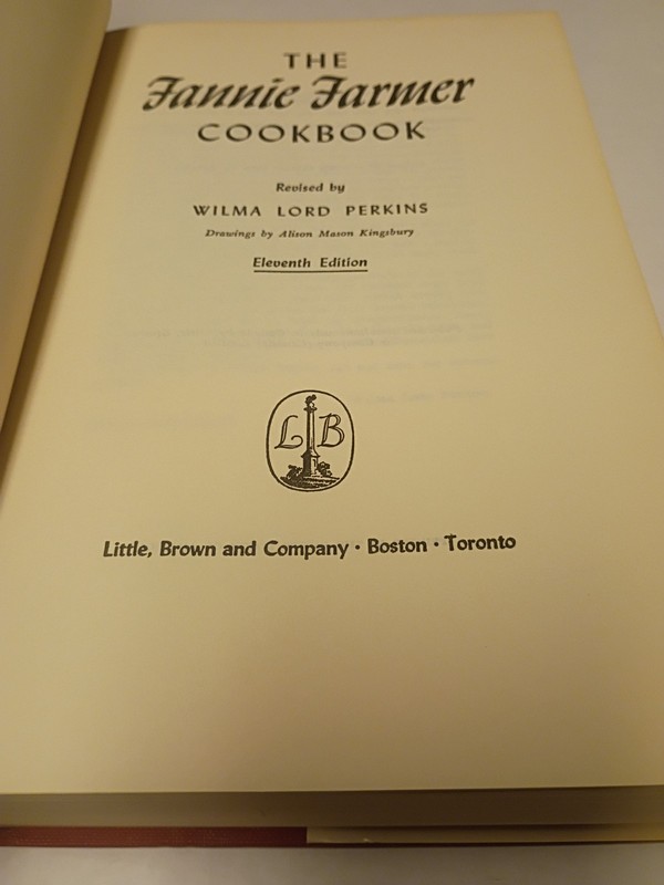The Fannie Farmer Cookbook Eleventh Edition 1965 Hardcover Book Club Edition gallery