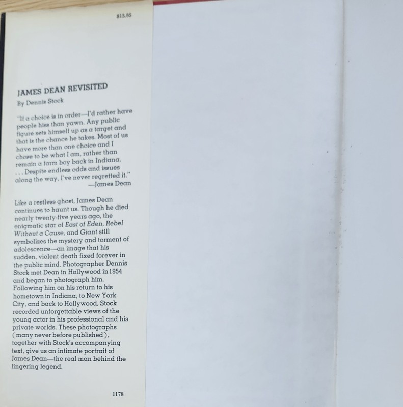 James Dean Revisited by Dennis Stock 1st Ed. 1978 HC/DJ Iconic Hollywood Photos gallery