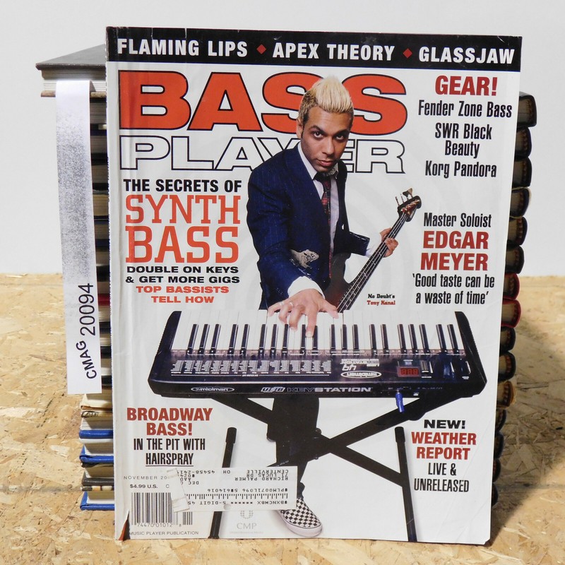 Tony Kanal BASS PLAYER MAGAZINE No Doubt Flaming Lips November 2002 Edgar Meyer