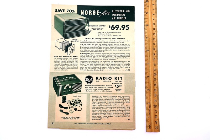 Vintage 1957 ALLIED RADIO Catalog Book with Original Mailing Envelope No 168 gallery