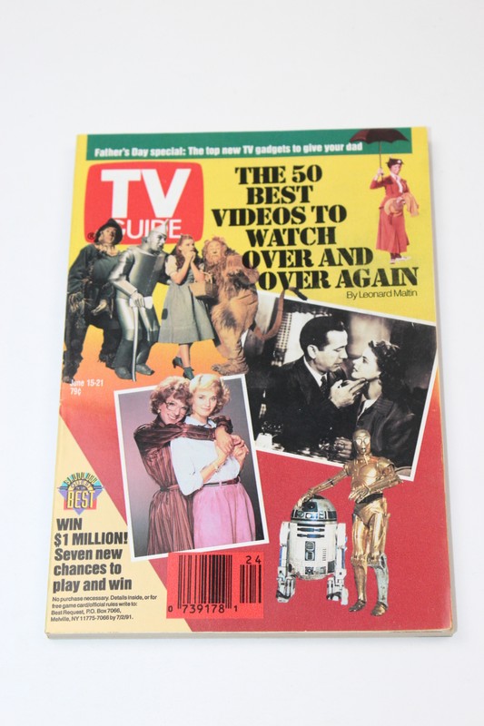 TV Guide June 15 1991 Videos Tootsie The Wizard of Oz ~Dallas Ed No Label
