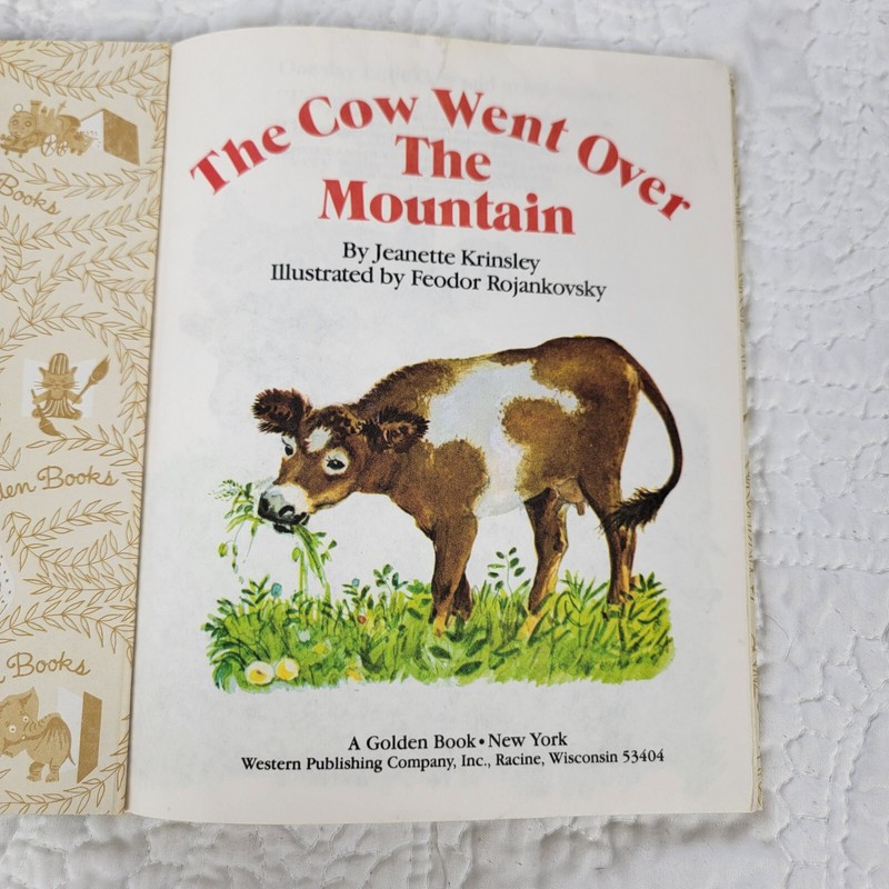 Vintage Little Golden Books Lot of (3) incl. The Cow Went Over The Mountain 1963 gallery