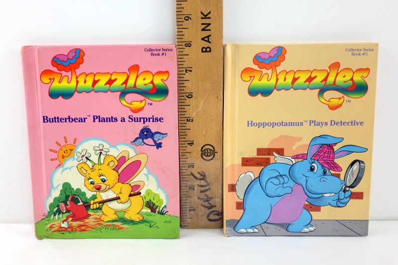 Vintage Lot of 2 WUZZLES Collector Series HC Books #1 & 5 Hasbro Bradley