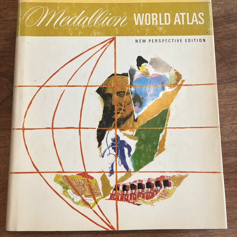 Complete 1969 Hamond Medallion World Atlas 415 Pages With Dust Jacket