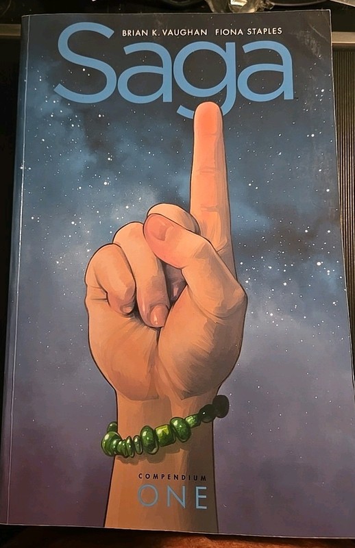 SIGNED COPY * Saga Compendium One * Paperback Graphic Novel 1st 54 Chapters