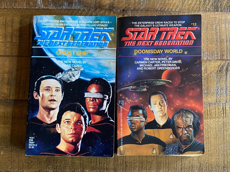 Star Trek TNG First Printings Ghost Ship Book 1 and Doomsday World Book 12