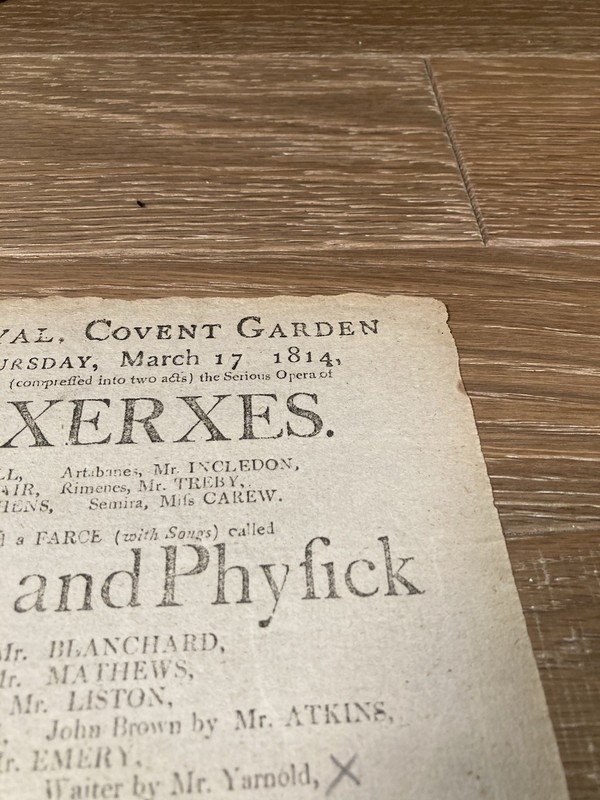 1814 Covent Garden Theatre Playbill Artaxerxes Hamlet Richard III Antique 3 gallery