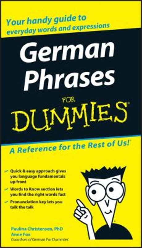German Phrases for Dummies Paperback Paulina, Fox, Anne Christens