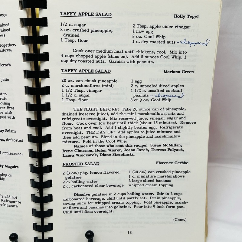 Sts. Peter & Paul Church Cookbook 1986 Cary Illinois Spiral Bound 146 Pages gallery