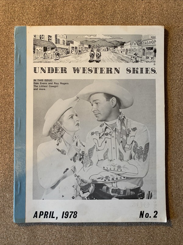 Under Western Skies magazine #2 April 1978 very good condition Roy Rogers