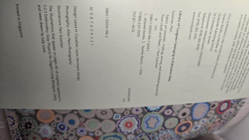 Fabric Art Journals Book Pam Sussman 2005 gallery