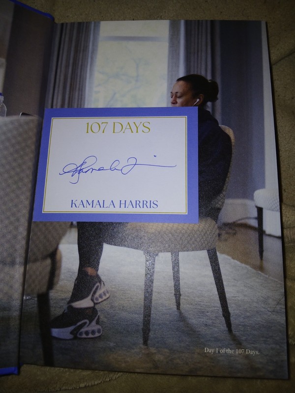 Kamala Harris SIGNED AUTOGRAPH 107 Days BOOK 1st Edition Vice President IN HAND gallery