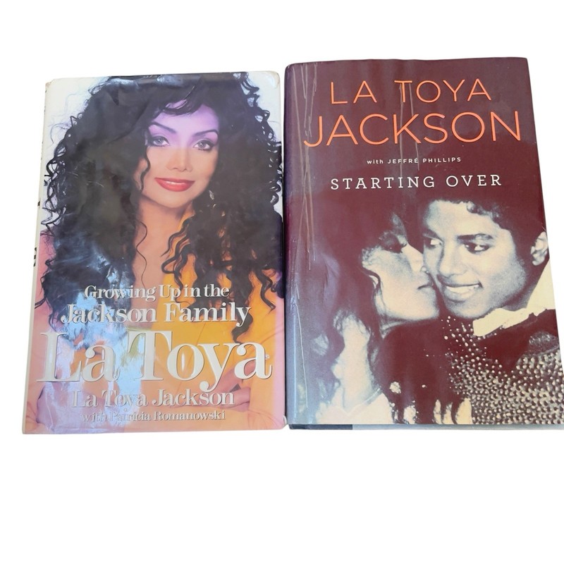 La Toya: Growing Up in the Jackson Family + Starting Over Hardcover Lot 2 1st Ed