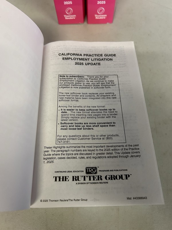 California Practice Guide Employment Litigation 2025 Rutter Group gallery