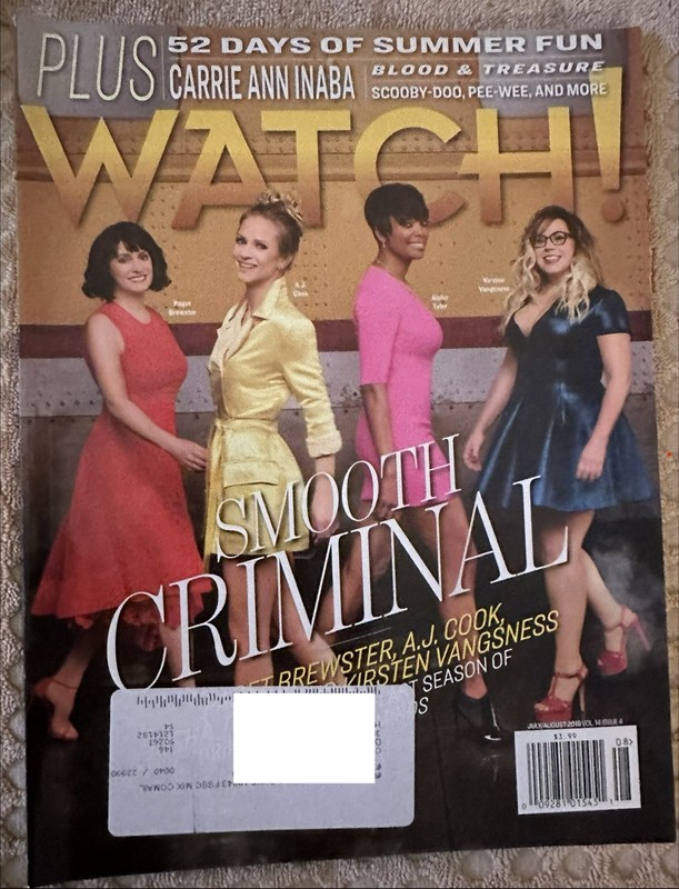 CBS Watch Magazine July August 2019 Criminal Minds Cast (subscription copy)