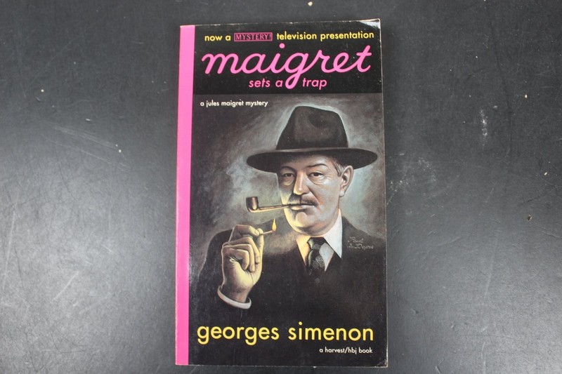 Maigret Sets a Trap Simenon 1979 First Harvest/HBJ Edition Mystery HBJ PB ~VG