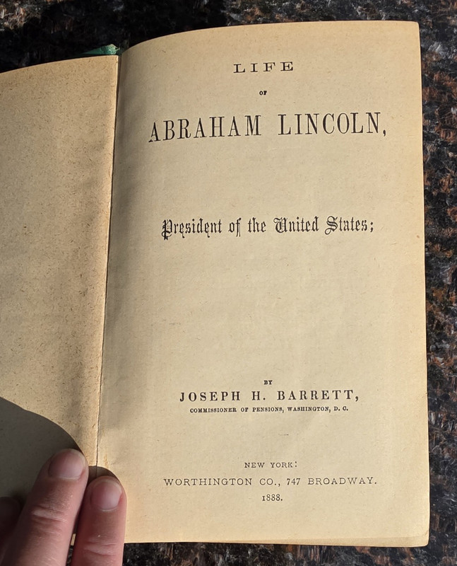 The Life of Abraham Lincoln by Joseph Barrett 1888 Worthington Co. HC gallery