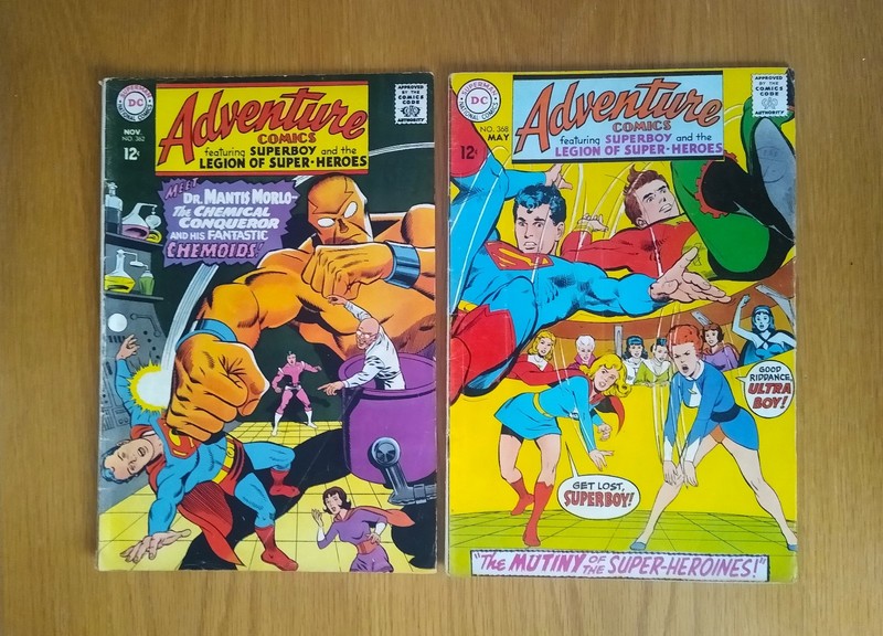 Adventure Comics #362 & 368 Superboy Legion of Super Heroes 1967 DC Comics