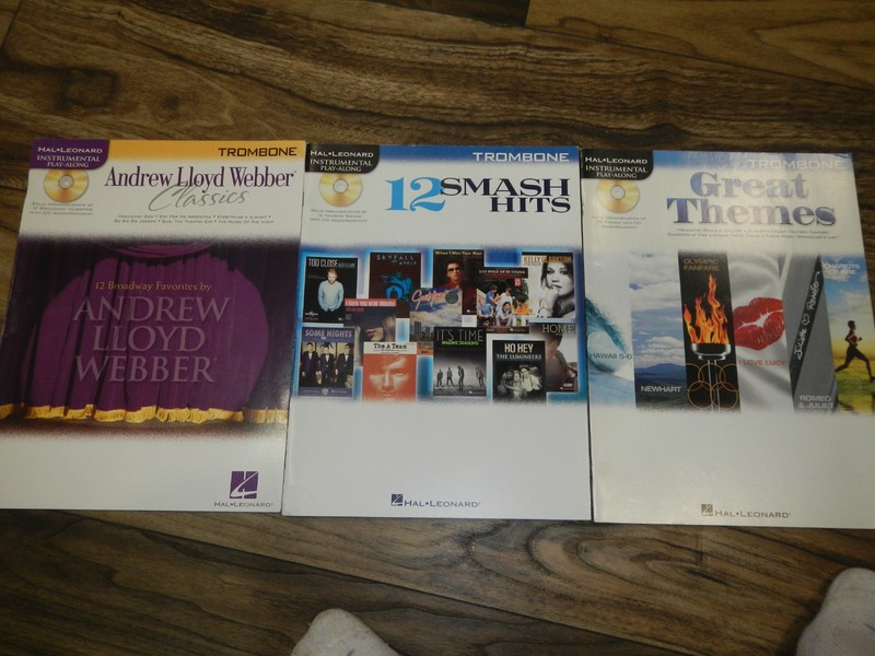 3 Trombone Music Books Andrew Lloyd Webber, Great TV/Movie Themes, Smash Hits
