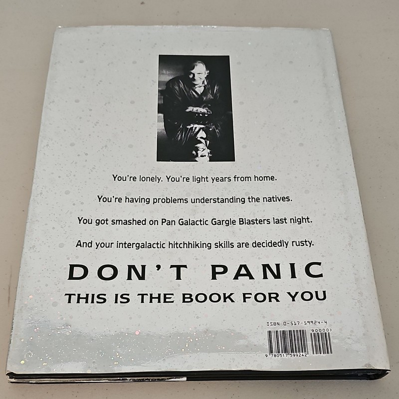 Douglas Adams Illustrated Hitchhiker's Guide Hardcover Sci-Fi Dust Jacket gallery