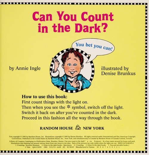 Can You Count in the Dark? Paperback Denise, Ingle, Annie Brunkus