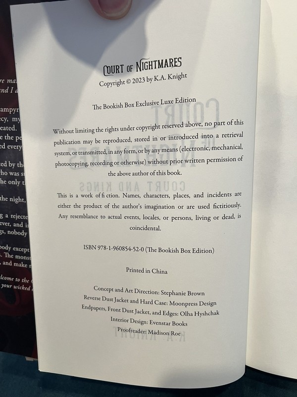 Court Of Nightmares (Bookish Box Exclusive Luxe Edition) - Knight - Hardcover gallery