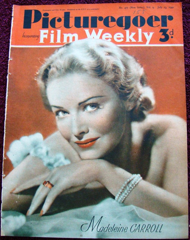 BRITISH INVASION! M. CARROLL cover + story for PG (7/13/40) movies D. Fairbanks