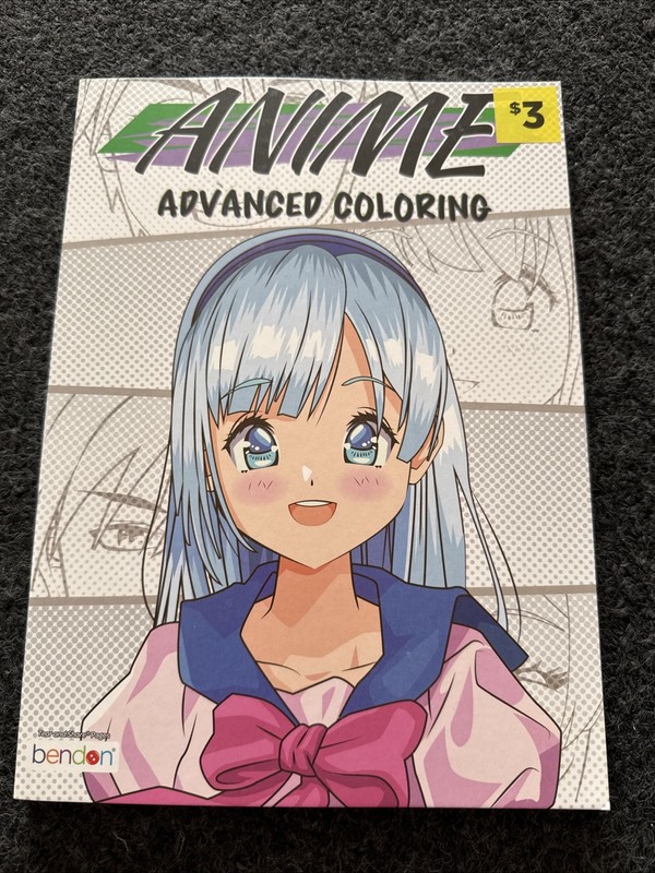 Anime Bendon Advanced Coloring Book 64 Pages Manga Inspired For Age 3+ BRAND NEW