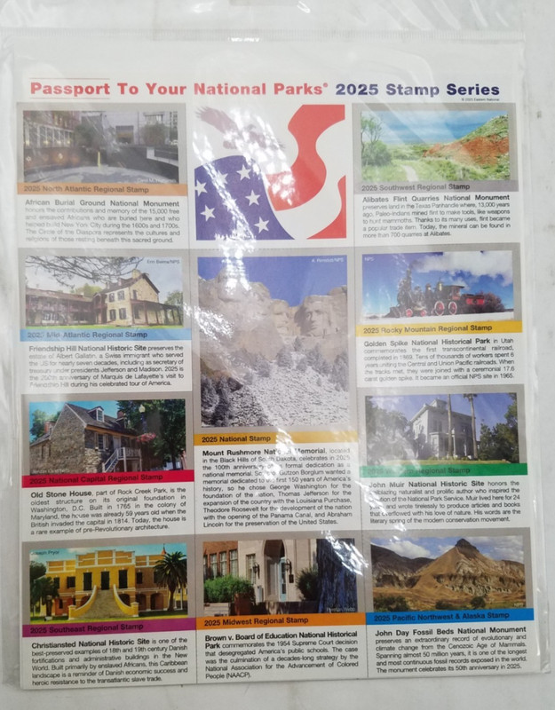 Lot of 5 -2025 Passport to Your National Parks Stamp Series-9159923920252 gallery