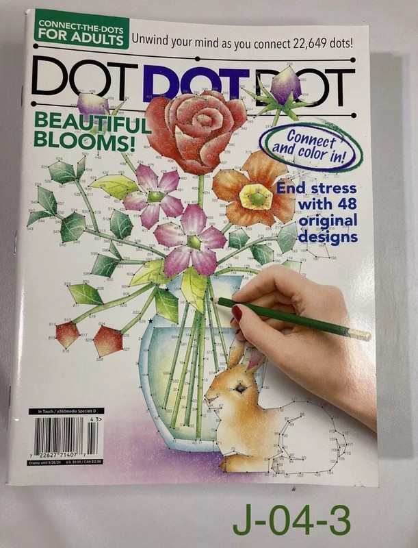 Connect the 22,649 Dots for Adults Magazine DOT DOTDOT BEAUTIFUL BLOOMS Dot To