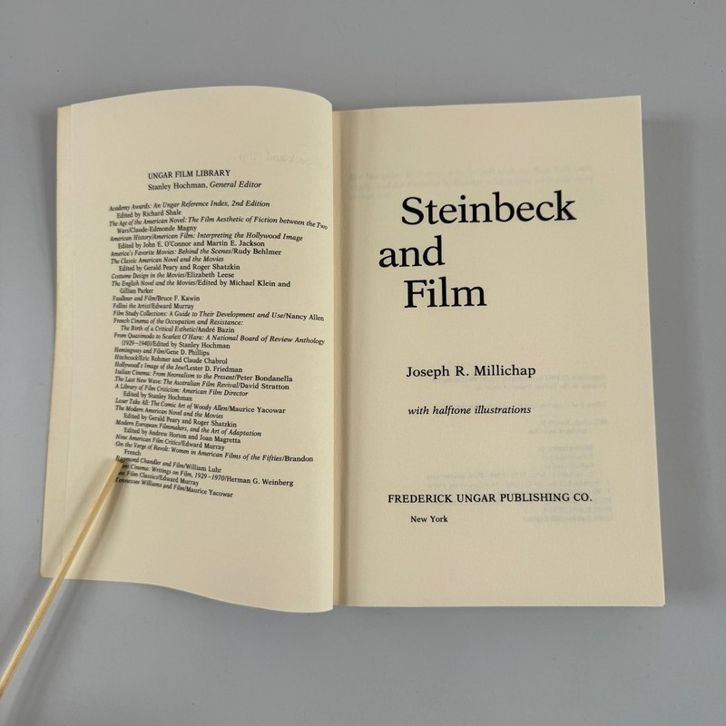 Steinbeck and Film Millichap 1983 Illustrated Paperback Literary Criticism Ungar gallery